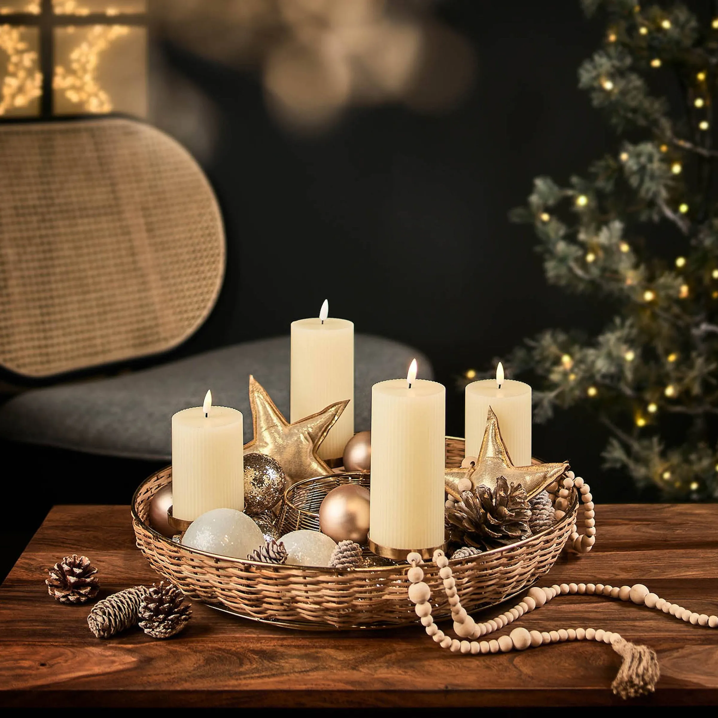 Depot Adventskranz-Deko^Deko-Anhänger Double Star