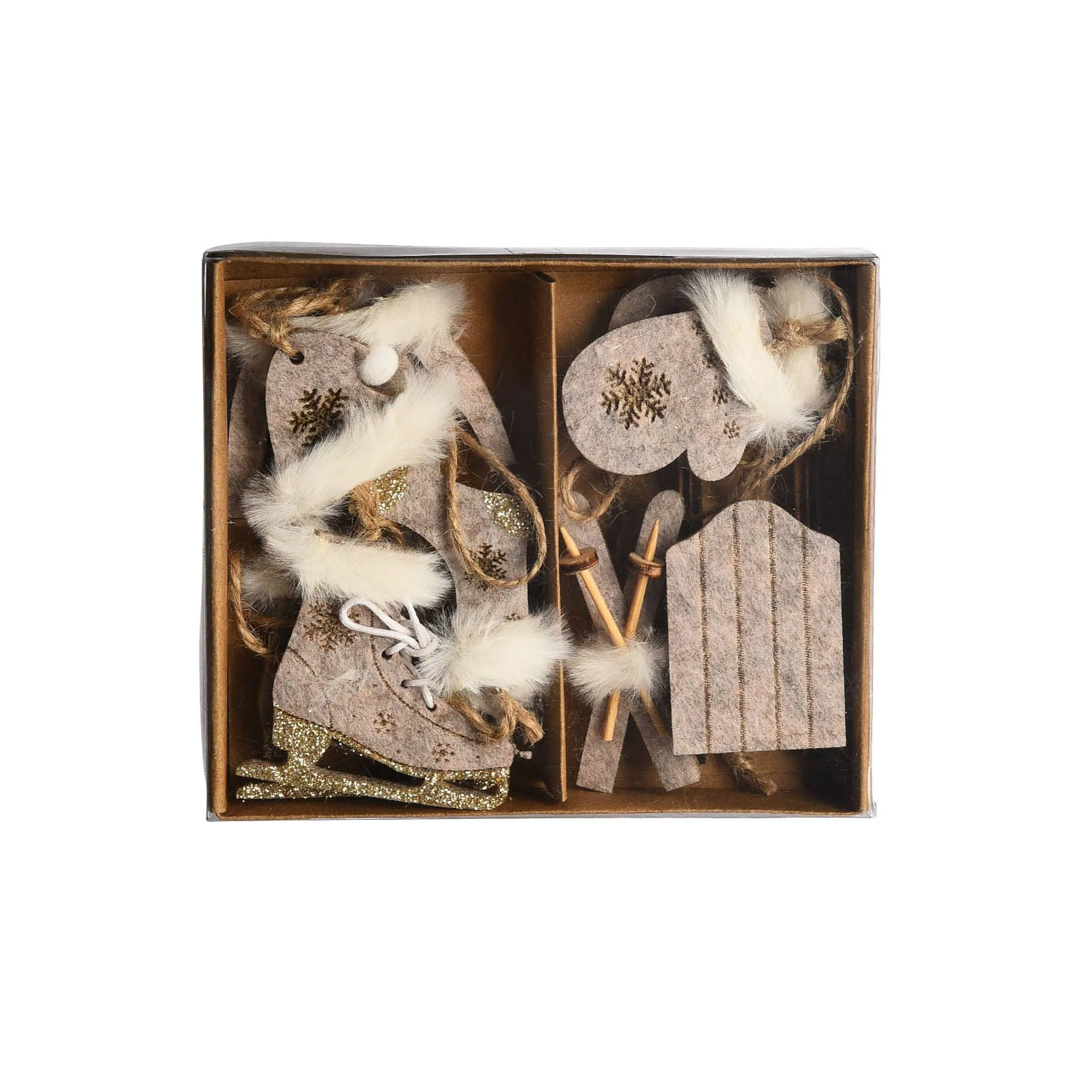 Depot Adventskranz-Deko^Deko-Anhänger-Set Filzfiguren