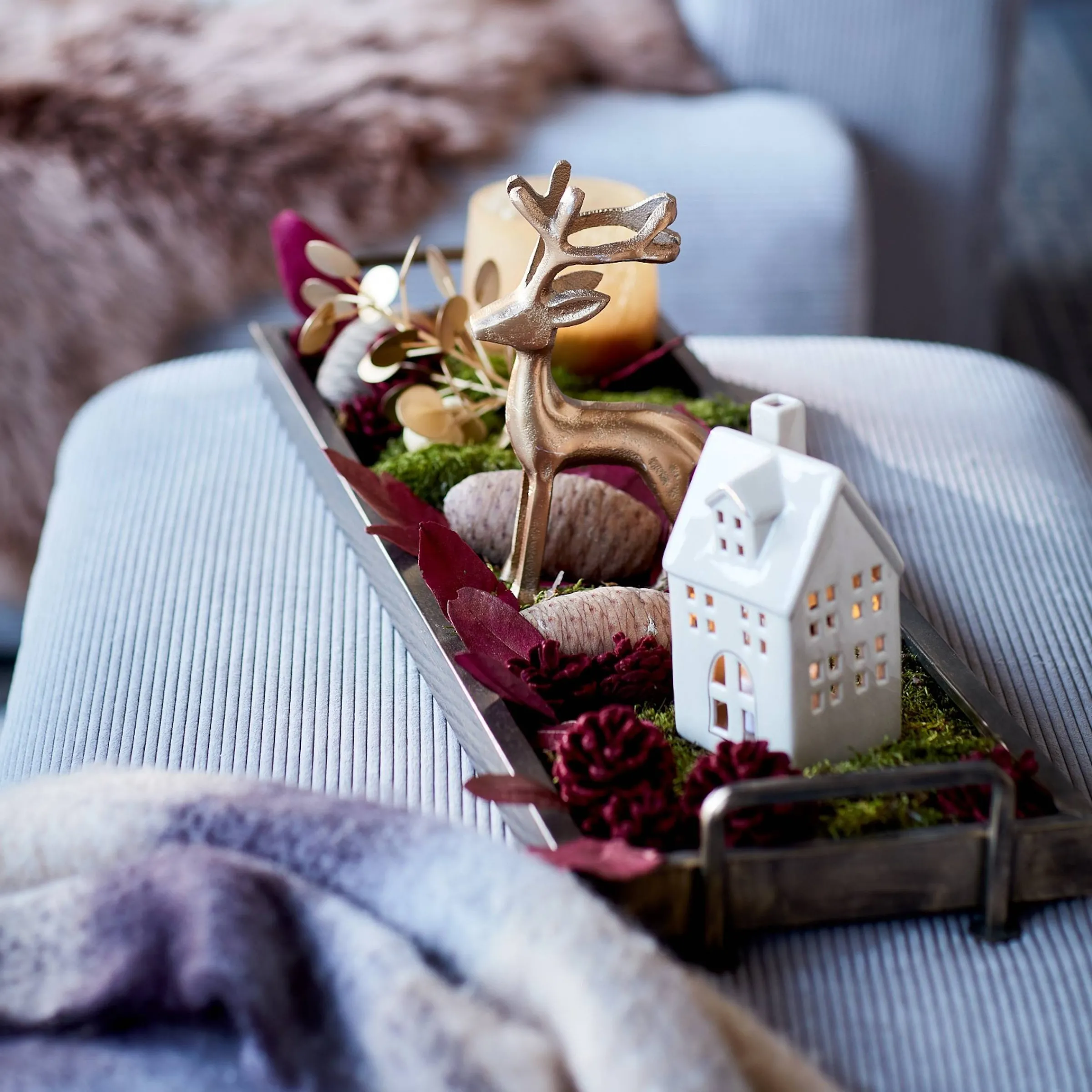 Depot Adventskranz-Deko^Deko-Larchenzapfen, Beflockt