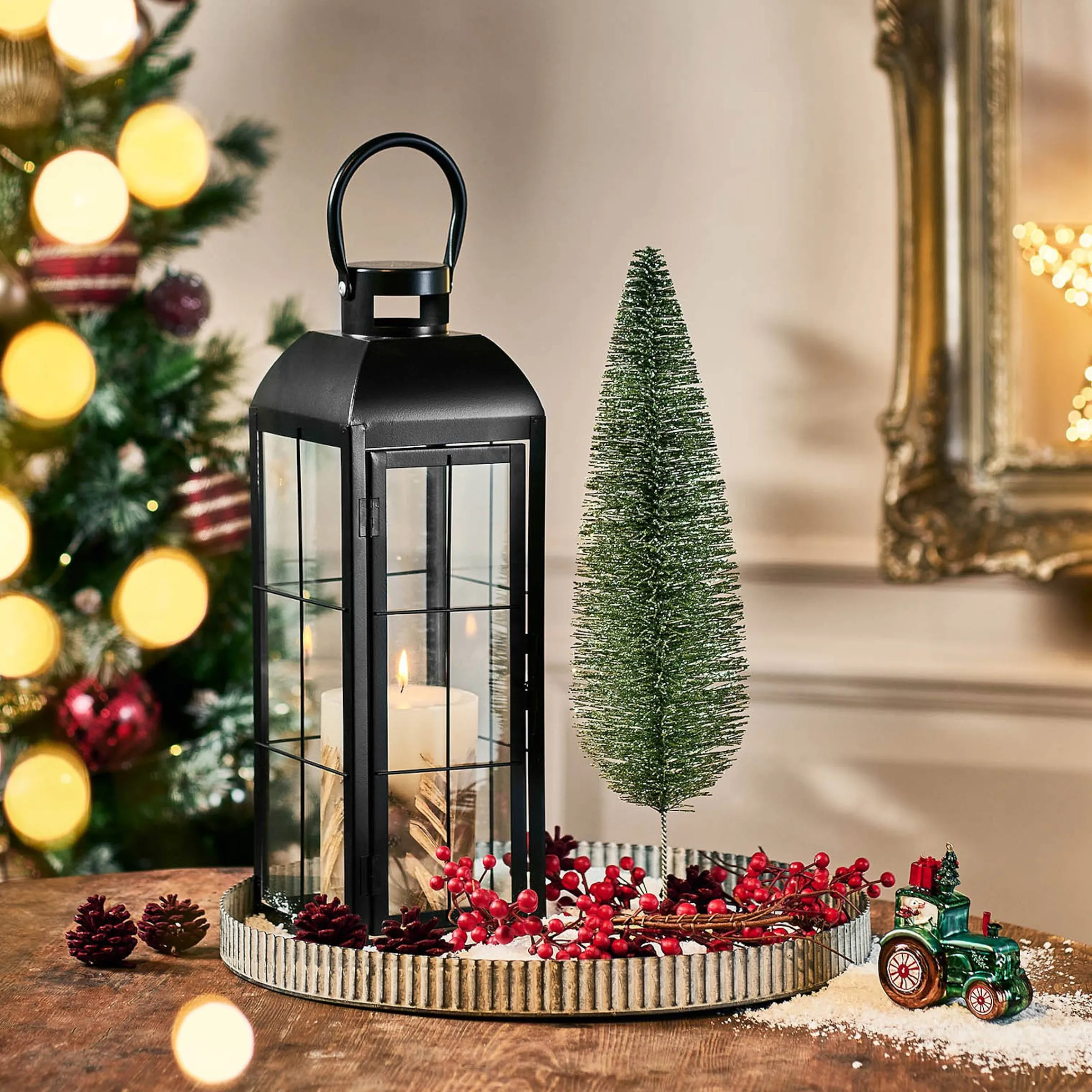 Depot Adventskranz-Deko^Deko-Larchenzapfen, Beflockt