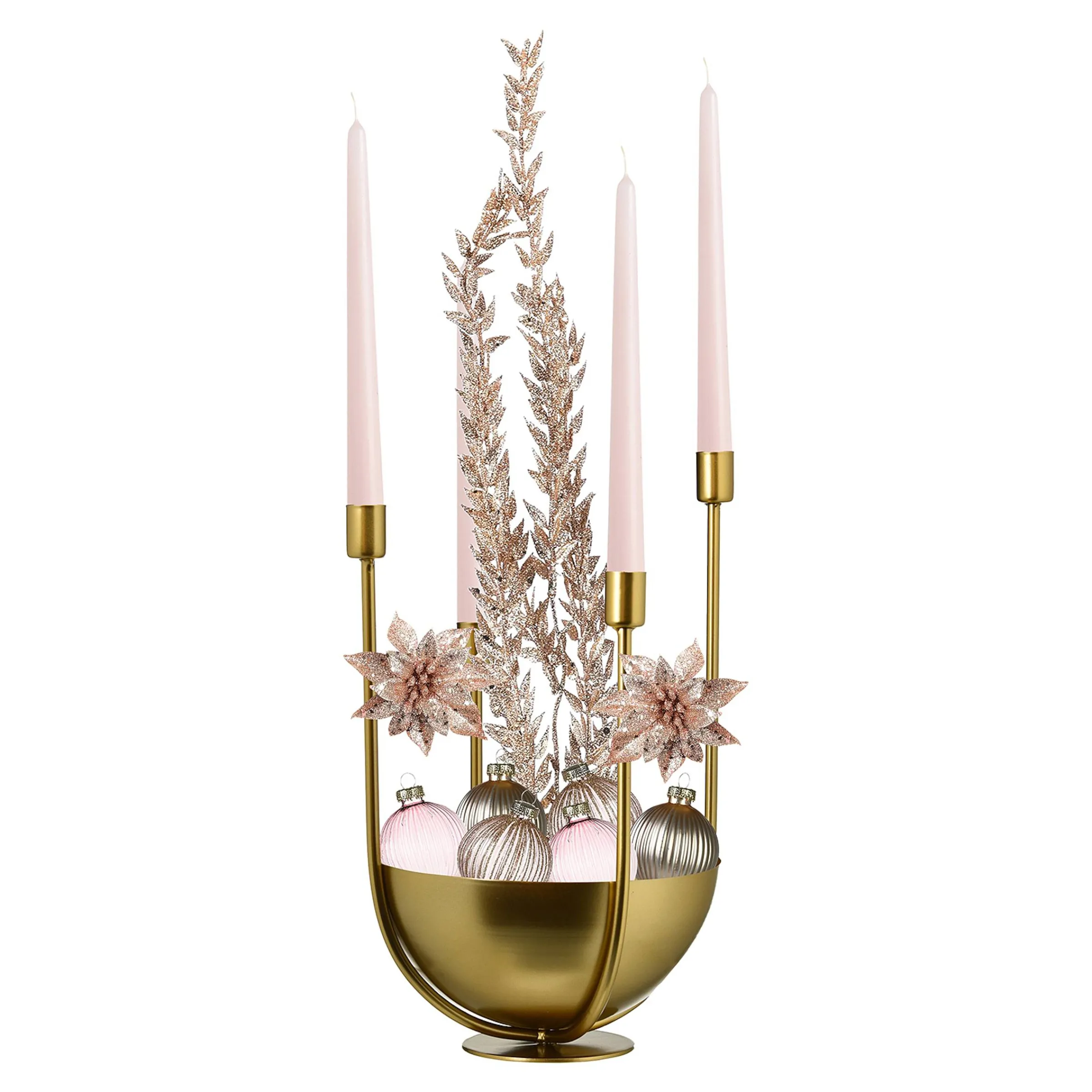 Depot Laternen & Kerzenhalter^Deko-Set Adventskranz Bowl