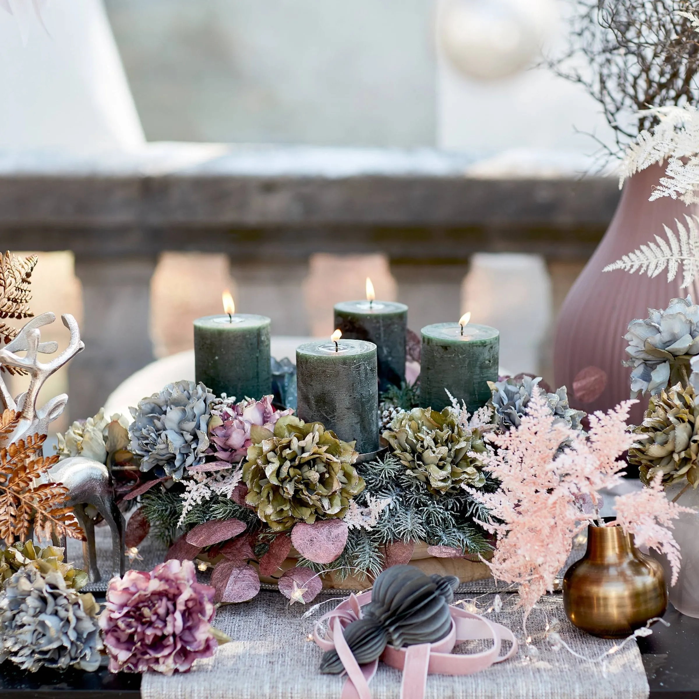 Depot Adventskranze & Zubehör^Deko-Set Adventskranz Christmas Frosty