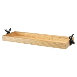 Depot Adventskranze & Zubehör^Deko-Tablett Hirsch