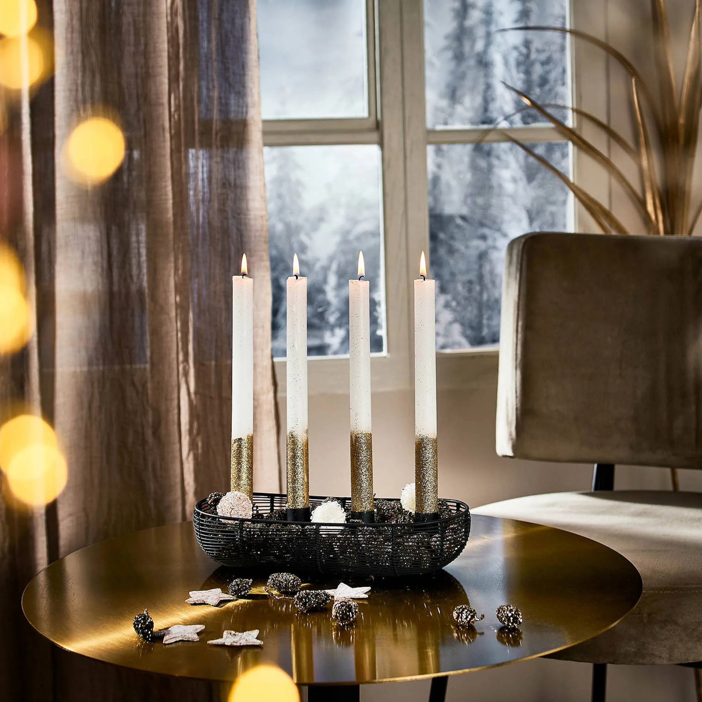 Depot Adventskranze & Zubehör^Deko-Tablett-Set Christmas Glam