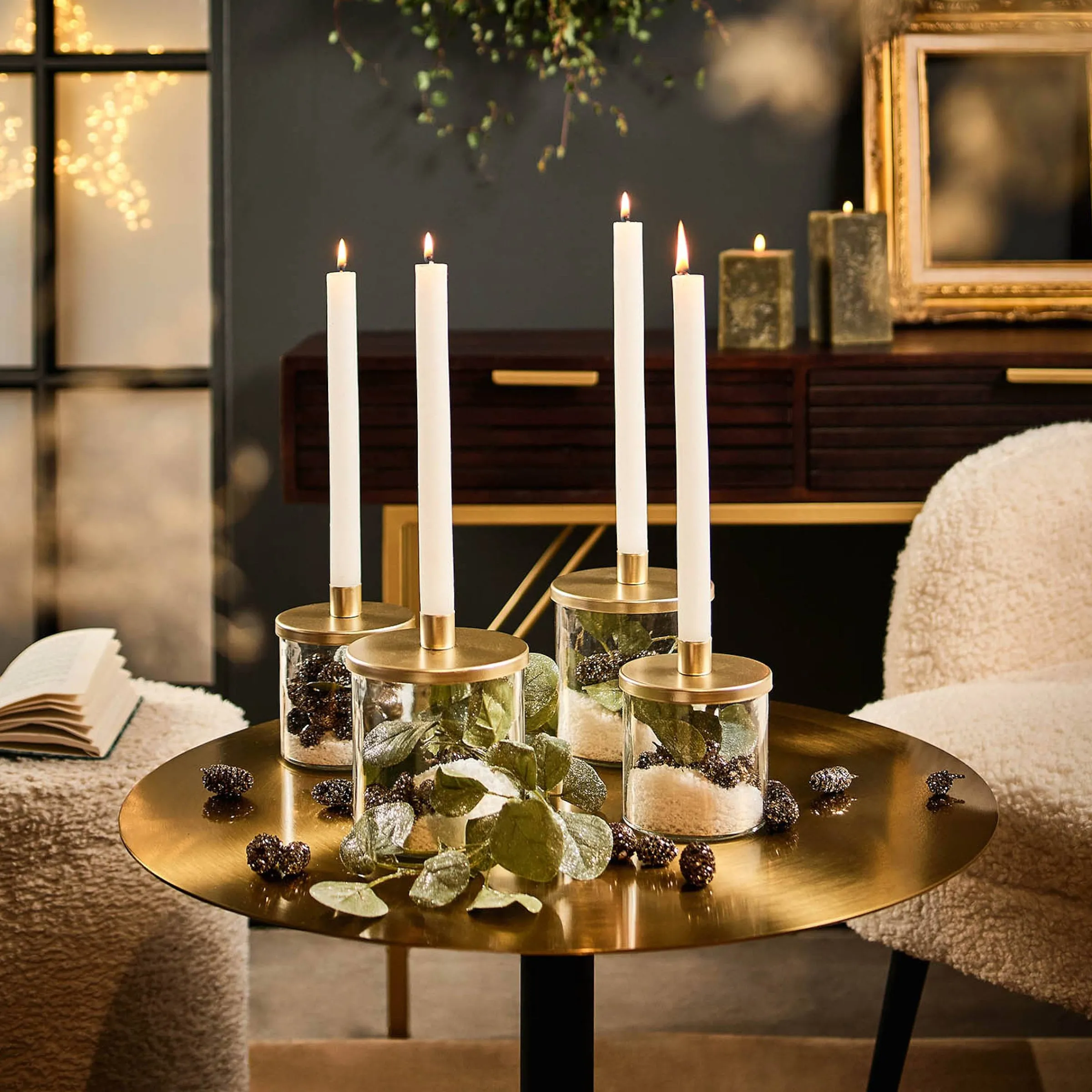 Depot Adventskranze & Zubehör^Deko-Tablett-Set Christmas Glam