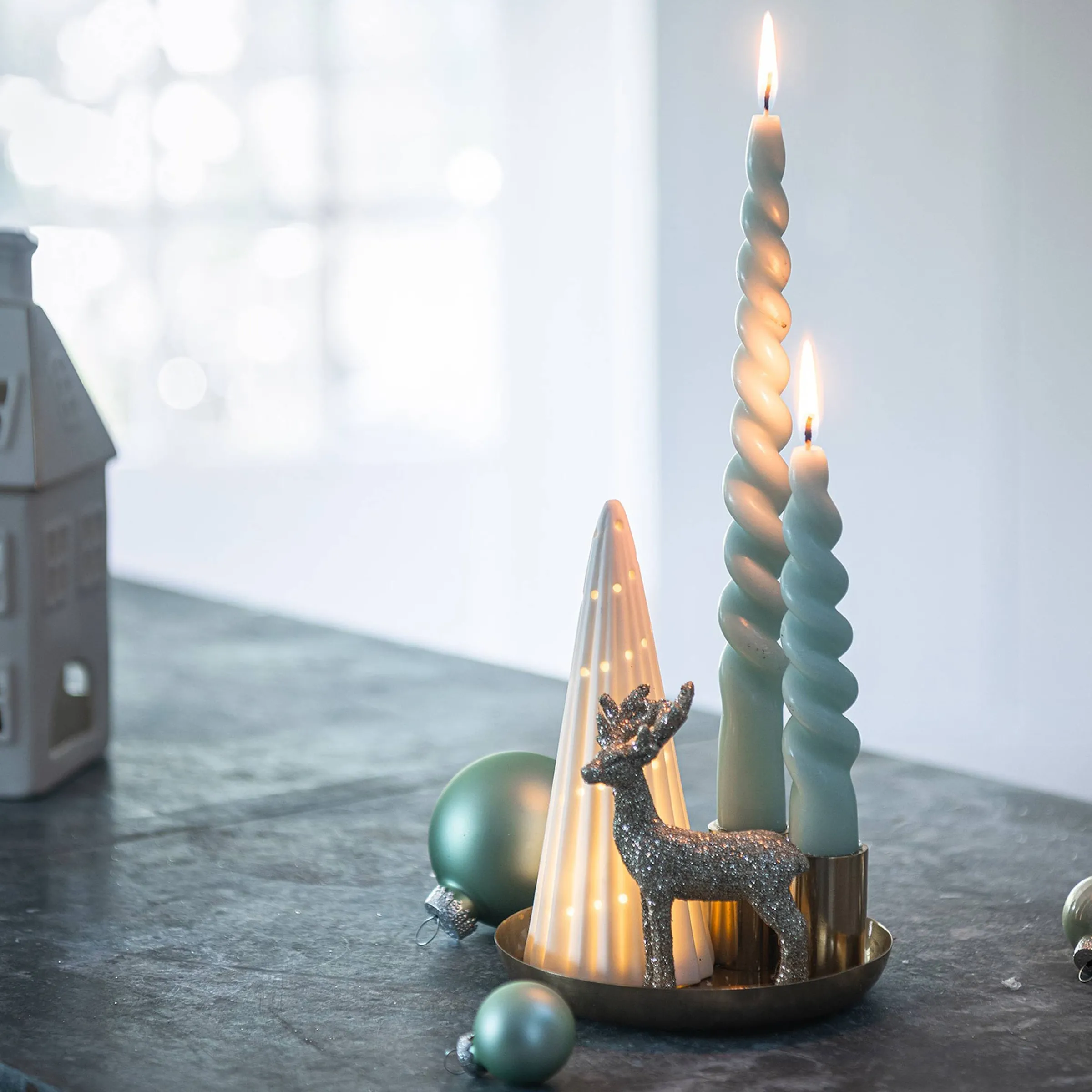 Depot Adventskranze & Zubehör^Deko-Weihnachtstablett Golden Glam
