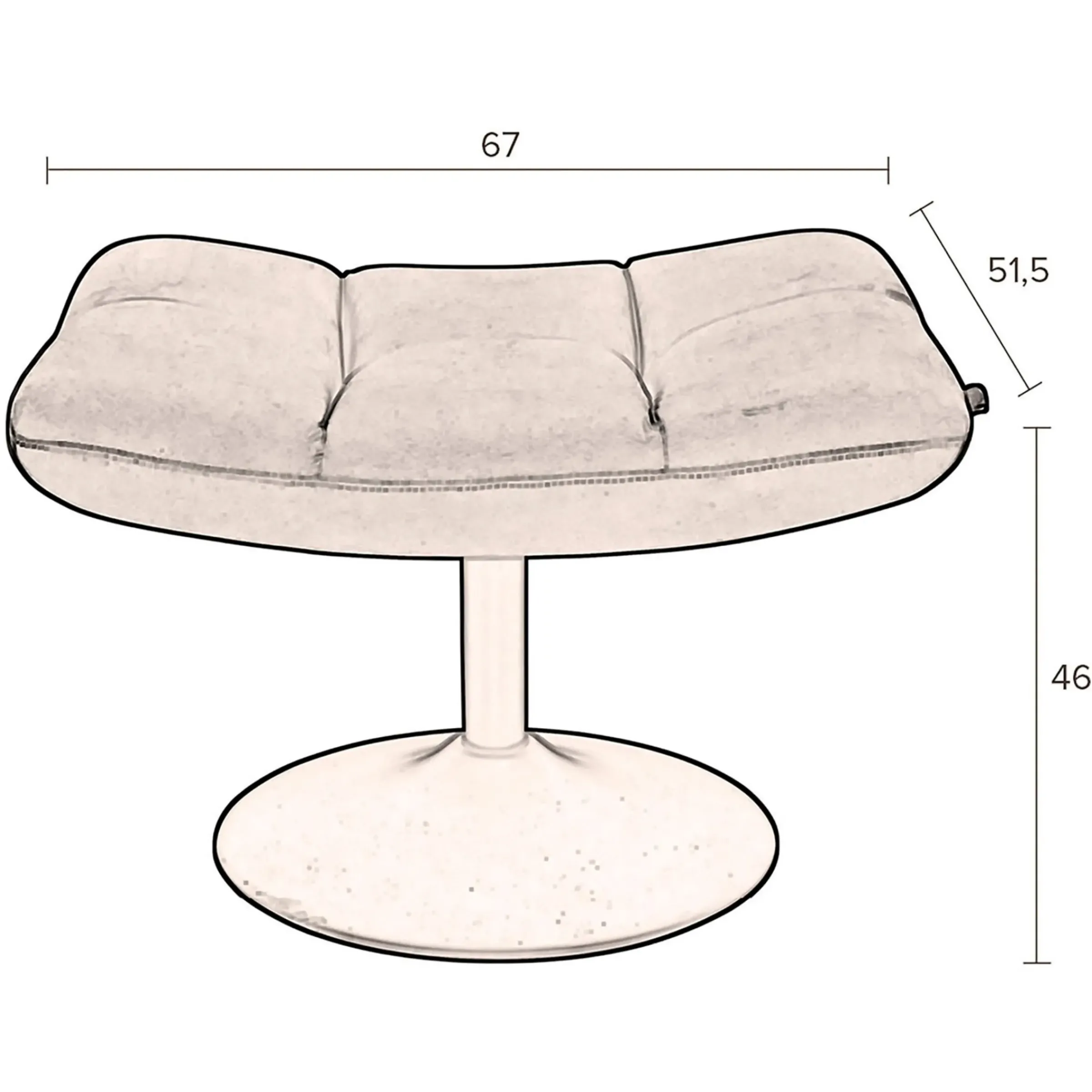 Depot Dutchbone Samt-Hocker Bar, Drehbar> Poufs & Hocker