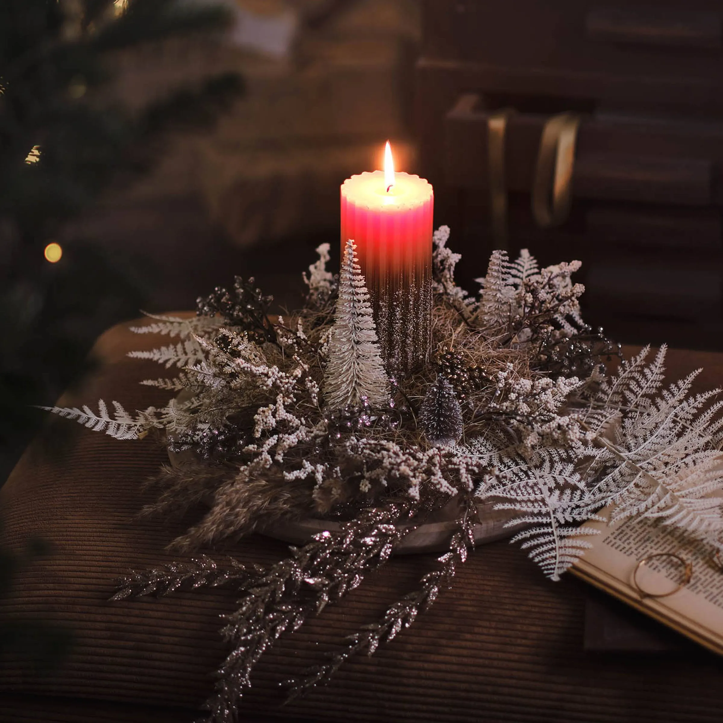 Depot Adventskranz-Deko^Girlande Glimmer Mit Clip