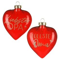 Depot Kugeln & Baumspitzen^Glas-Baumschmuck-Set Oma & Opa