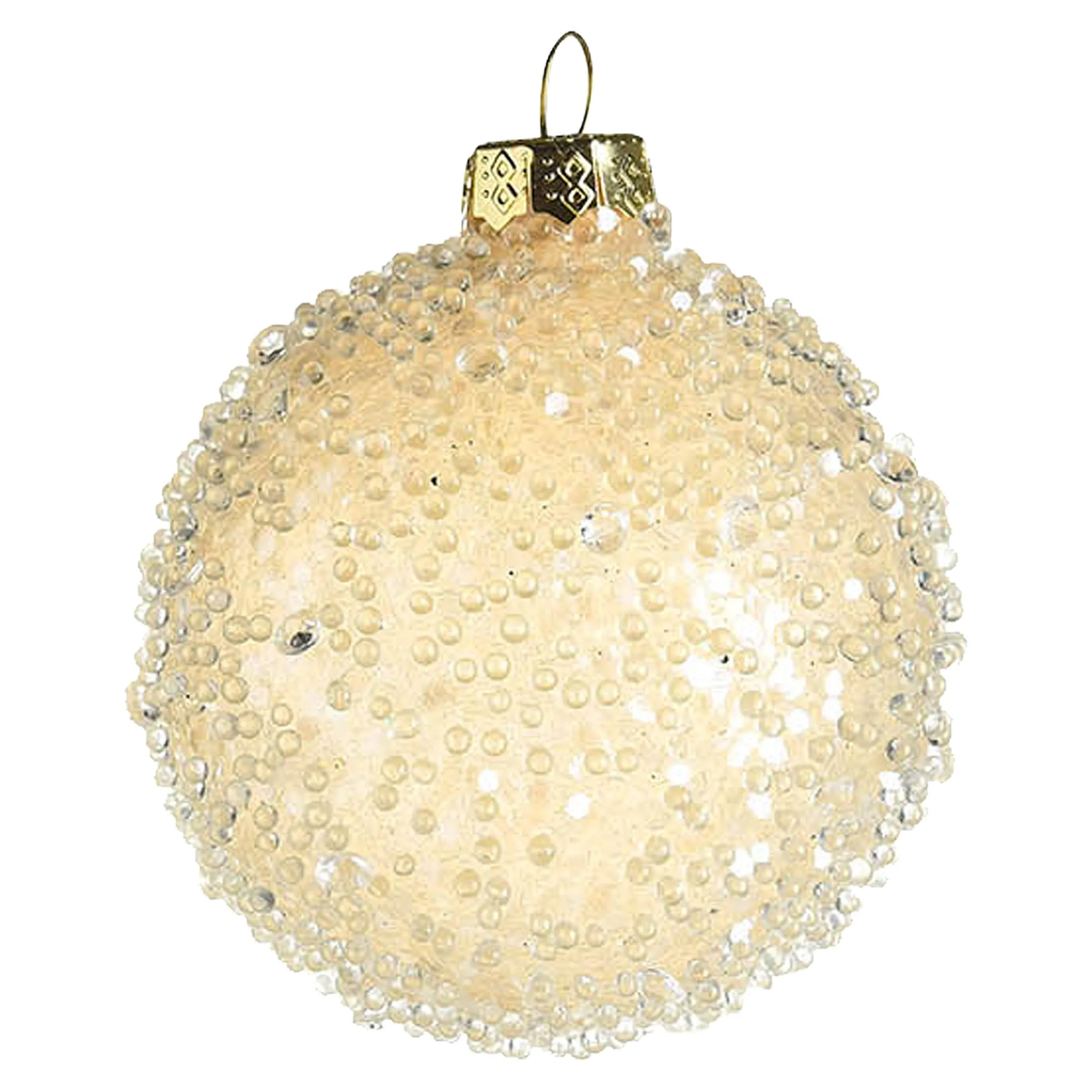 Depot Kugeln & Baumspitzen^Glas-Weihnachtskugel Glimmer Pearls