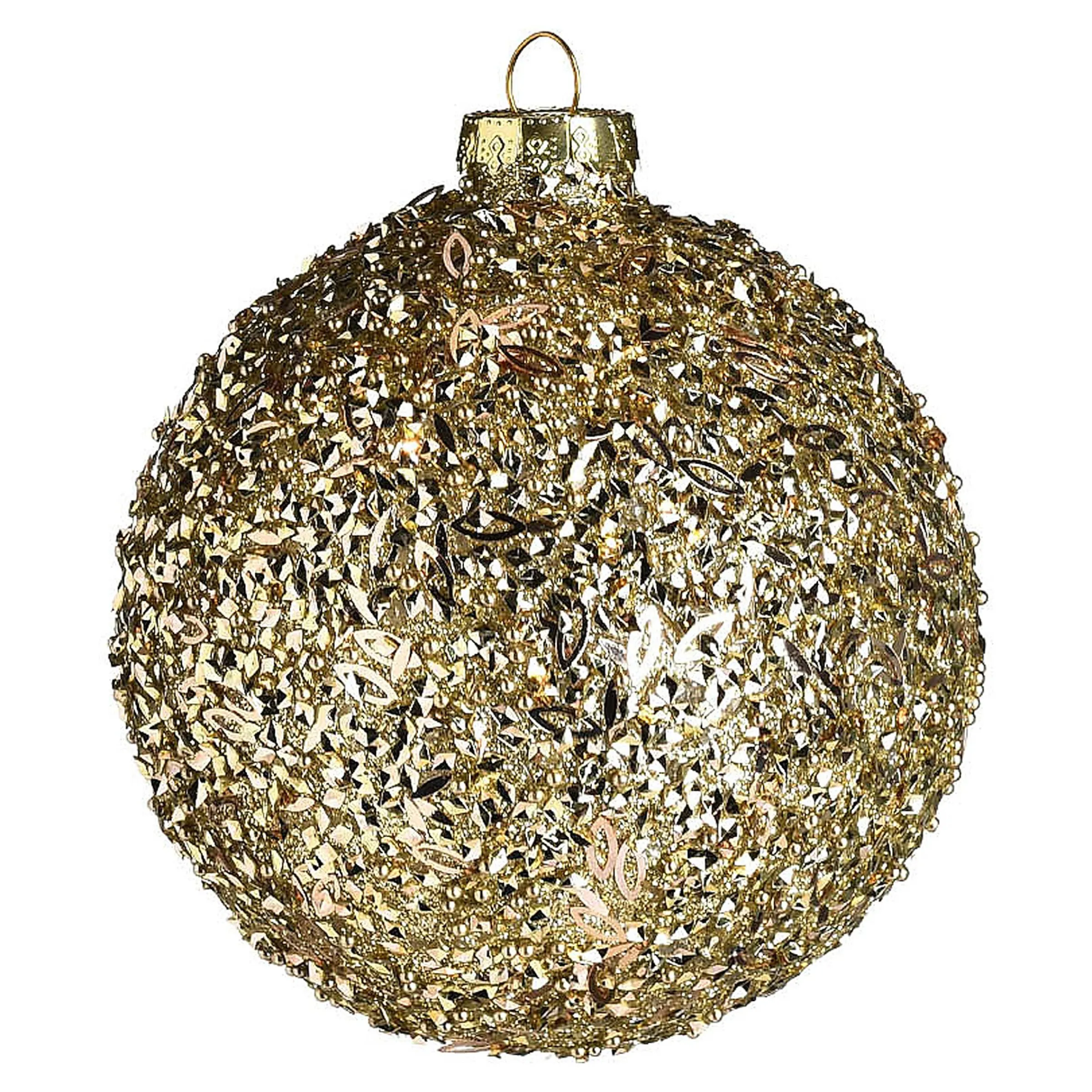 Depot Kugeln & Baumspitzen^Glas-Weihnachtskugel Glittergranulat