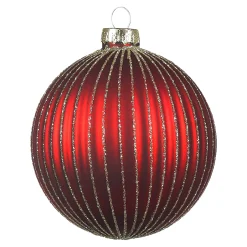 Depot Kugeln & Baumspitzen^Glas-Weihnachtskugel Glitterstripe