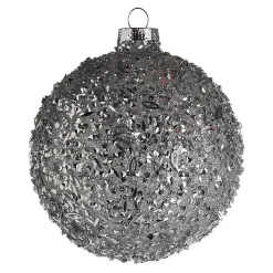 Depot Kugeln & Baumspitzen^Glas-Weihnachtskugel Glittergranulat