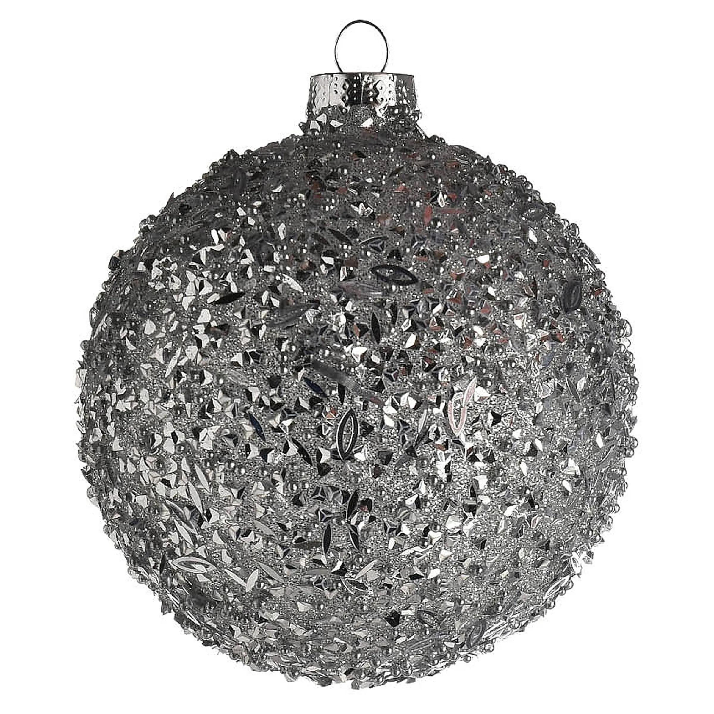 Depot Kugeln & Baumspitzen^Glas-Weihnachtskugel Glittergranulat