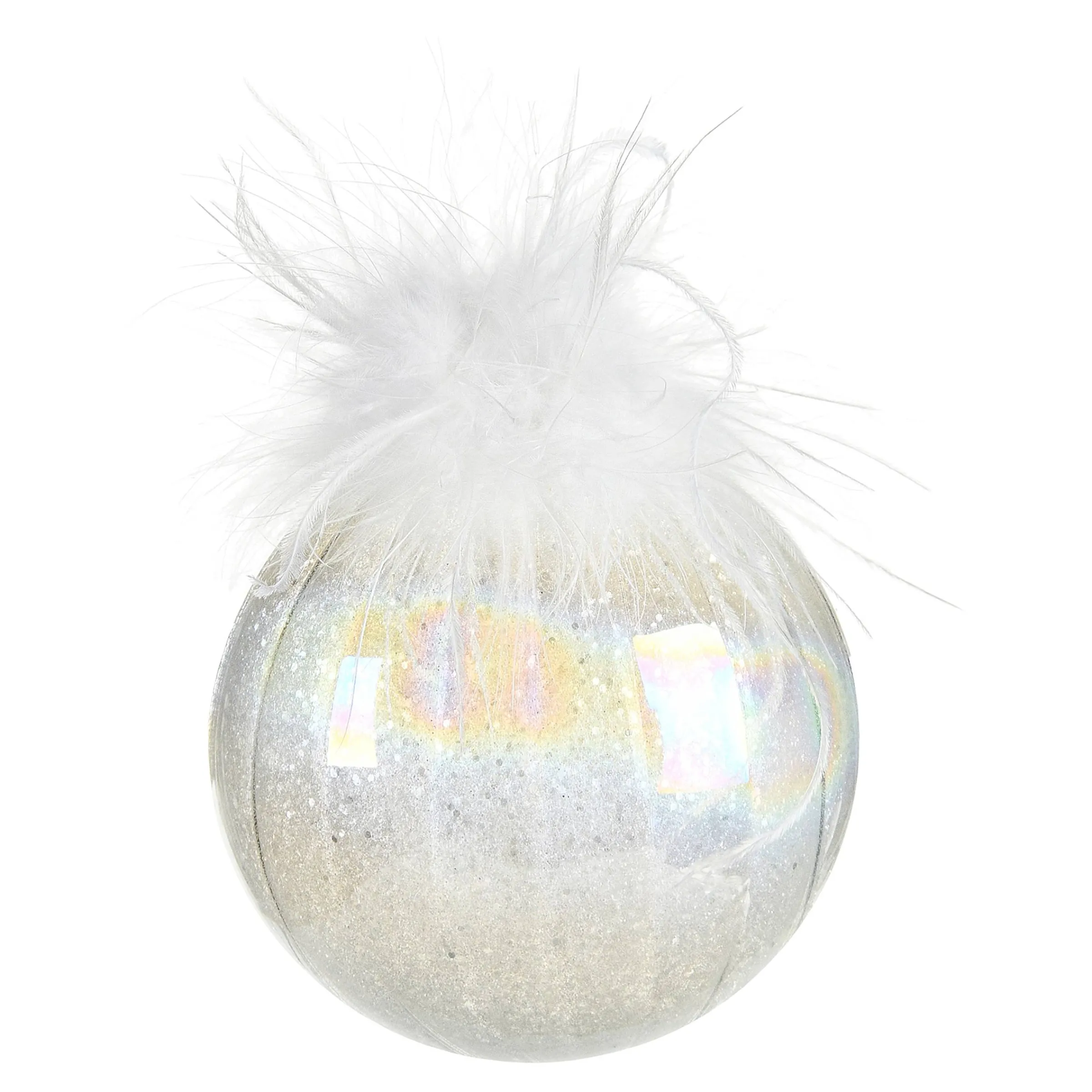 Depot Kugeln & Baumspitzen^Glas-Weihnachtskugel Holo Glimmer