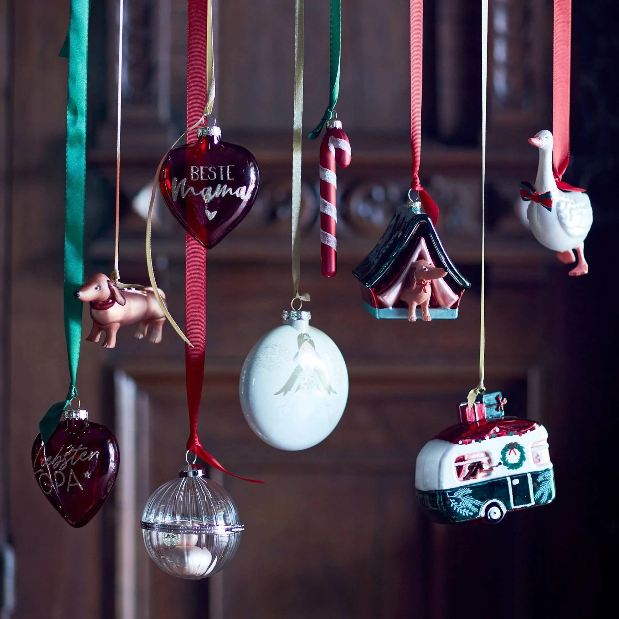 Depot Kugeln & Baumspitzen^Glas-Weihnachtskugel Medaillon