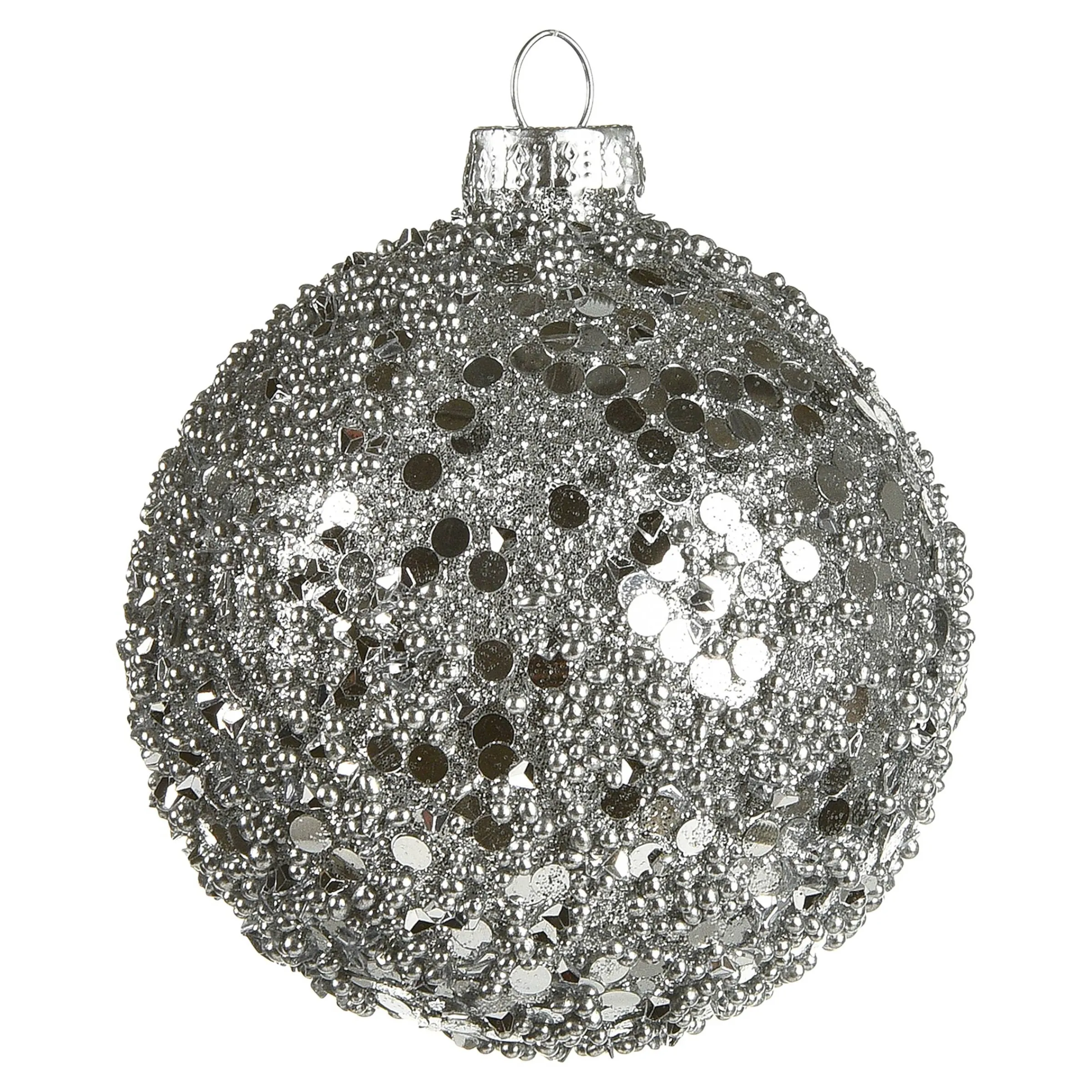 Depot Kugeln & Baumspitzen^Glas-Weihnachtskugel Roundgranulat