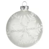 Depot Kugeln & Baumspitzen^Glas-Weihnachtskugel Schneeflocke
