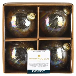 Depot Kugeln & Baumspitzen^Glas-Weihnachtskugeln Holo Glimmer