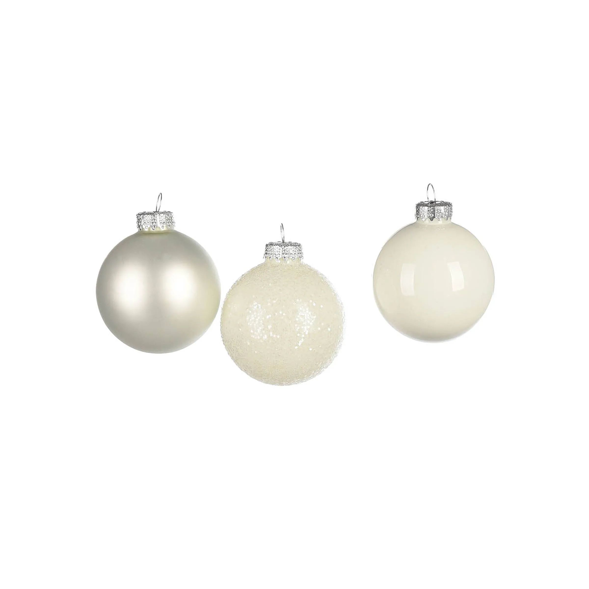 Depot Kugeln & Baumspitzen^Glas-Weihnachtskugel-Set Glimmermix