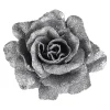Depot Adventskranz-Deko^Glitzer-Kunstblume Rose Auf Clip