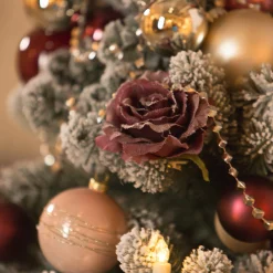Depot Adventskranz-Deko^Glitzer-Kunstblume Rose Auf Clip