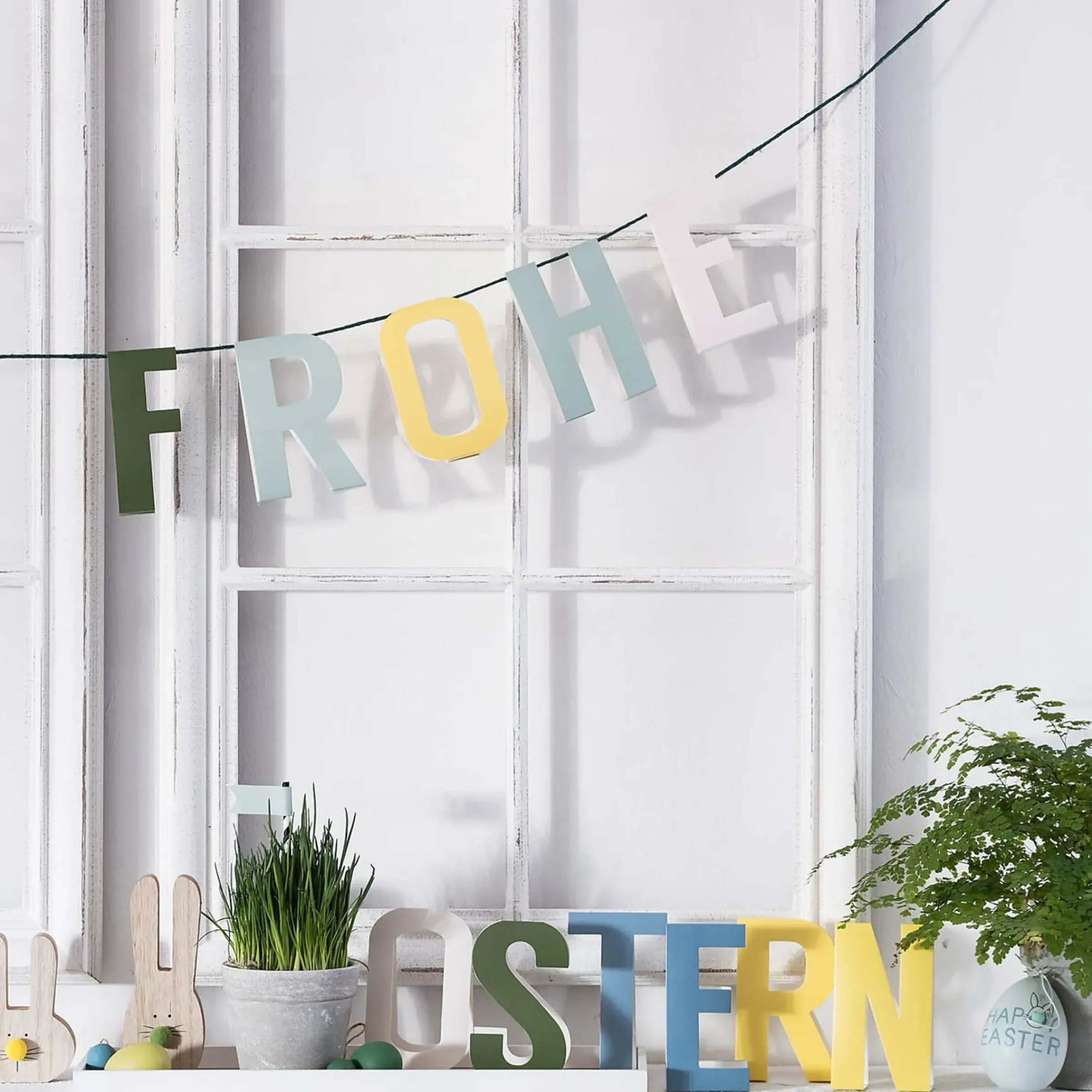 Depot Hange-Schriftzug Frohe Ostern> Deko-Figuren & -Objekte