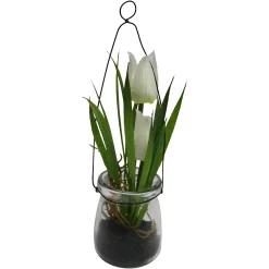 Depot Kunstblume Tulpe In Glasvase> Kunstpflanzen