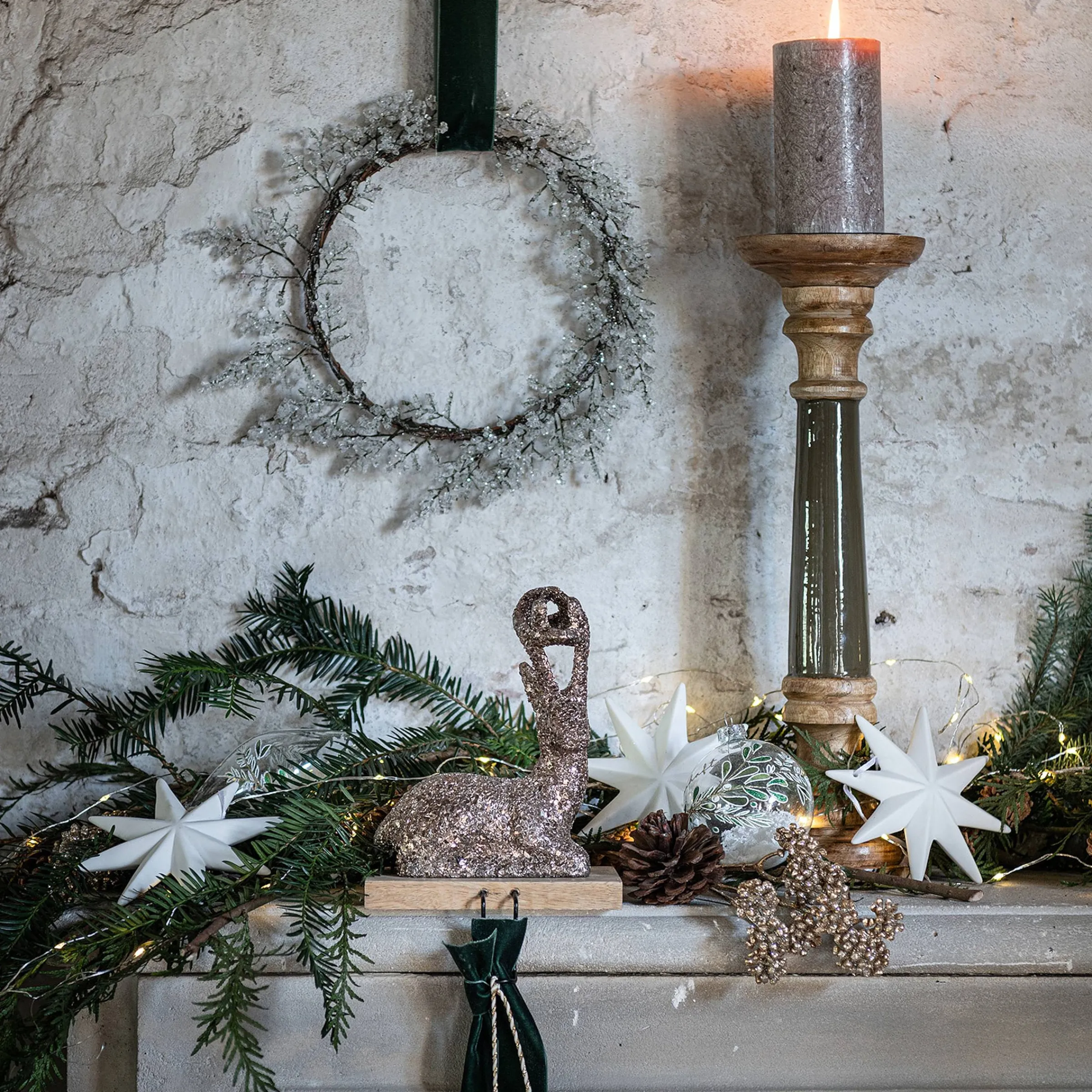 Depot Adventskranze & Zubehör^Kunstkranz Glasspearl