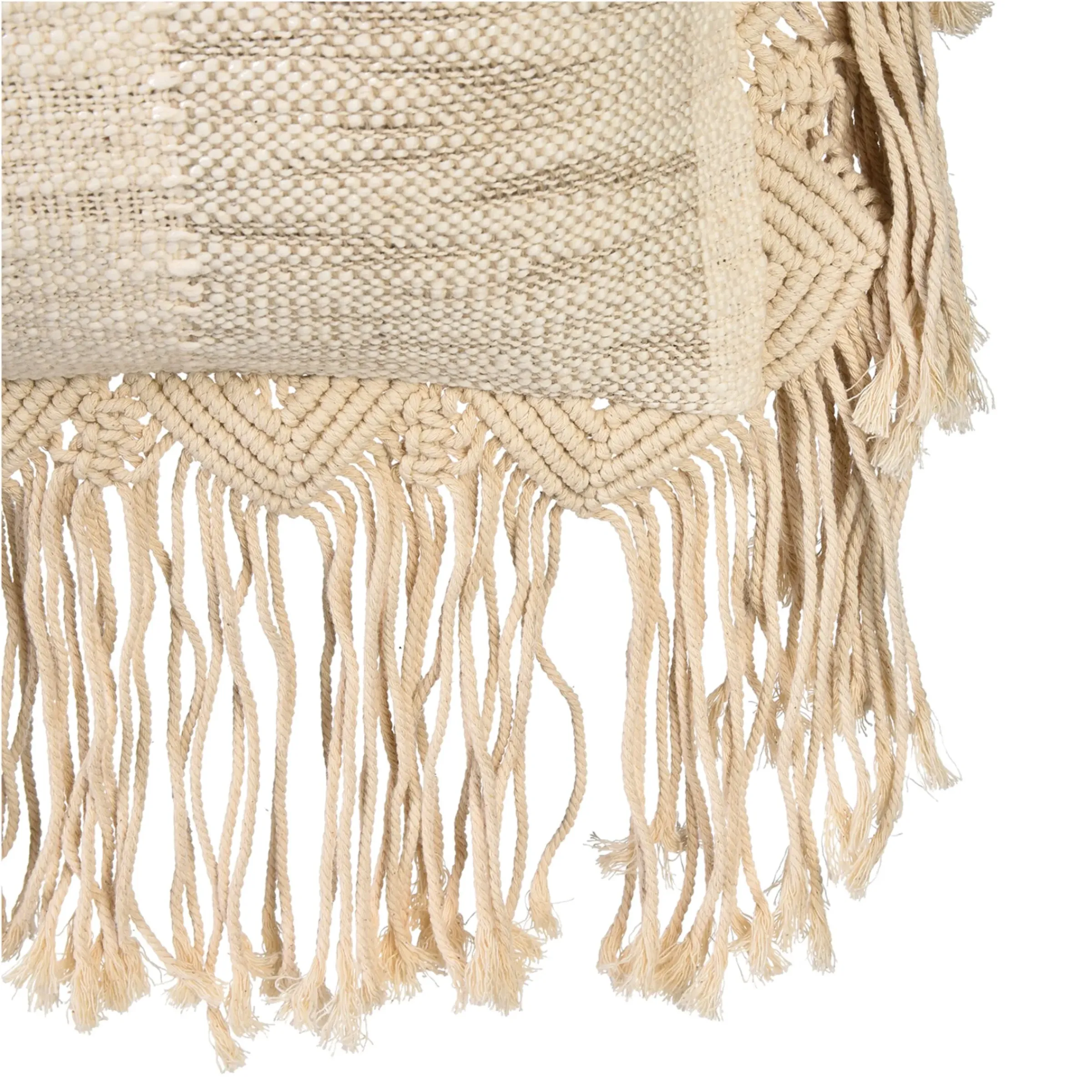 Depot Makramee-Kissenhulle Stripe> Kissen