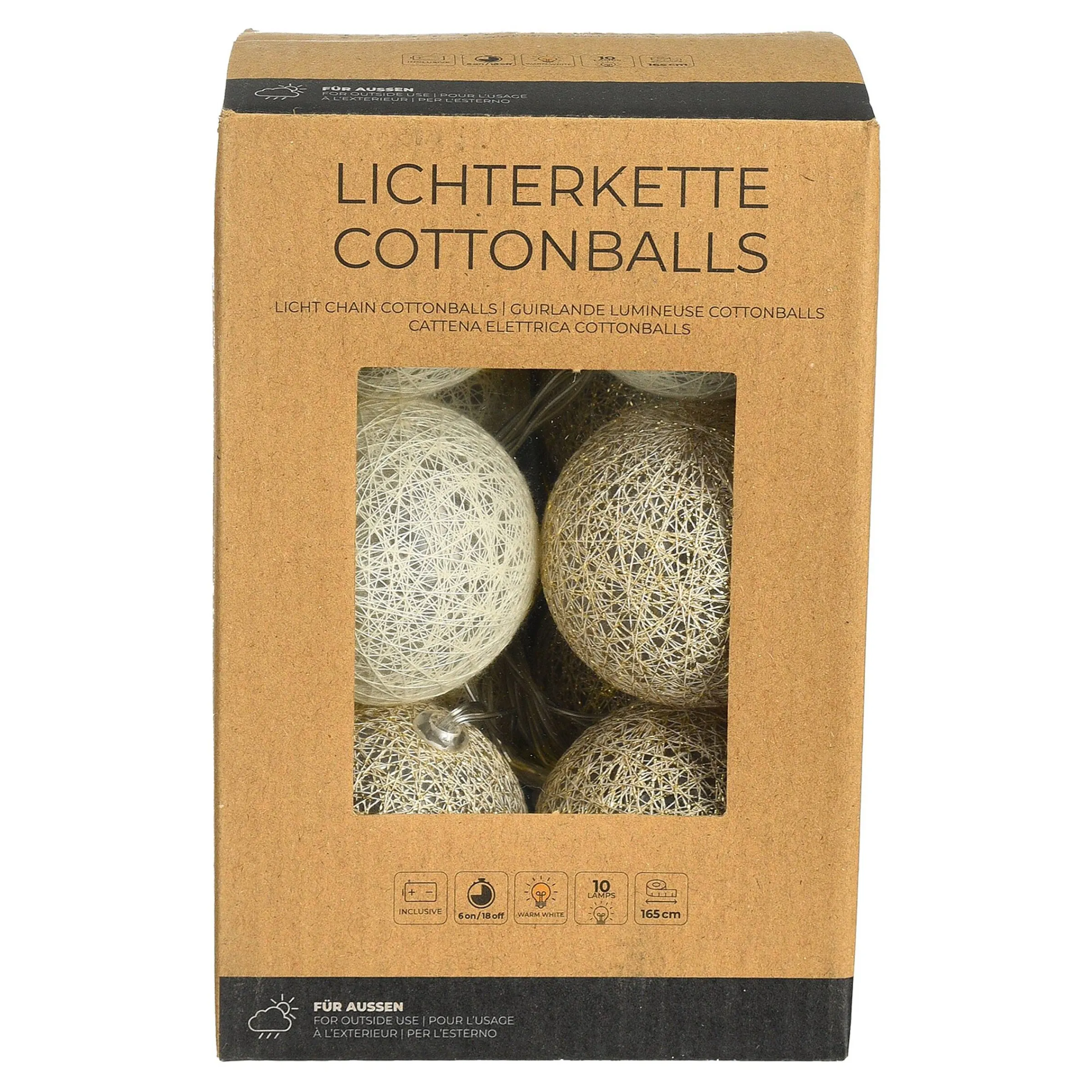 Depot Geschenkideen^Outdoor-Lichterkette Cotton Balls