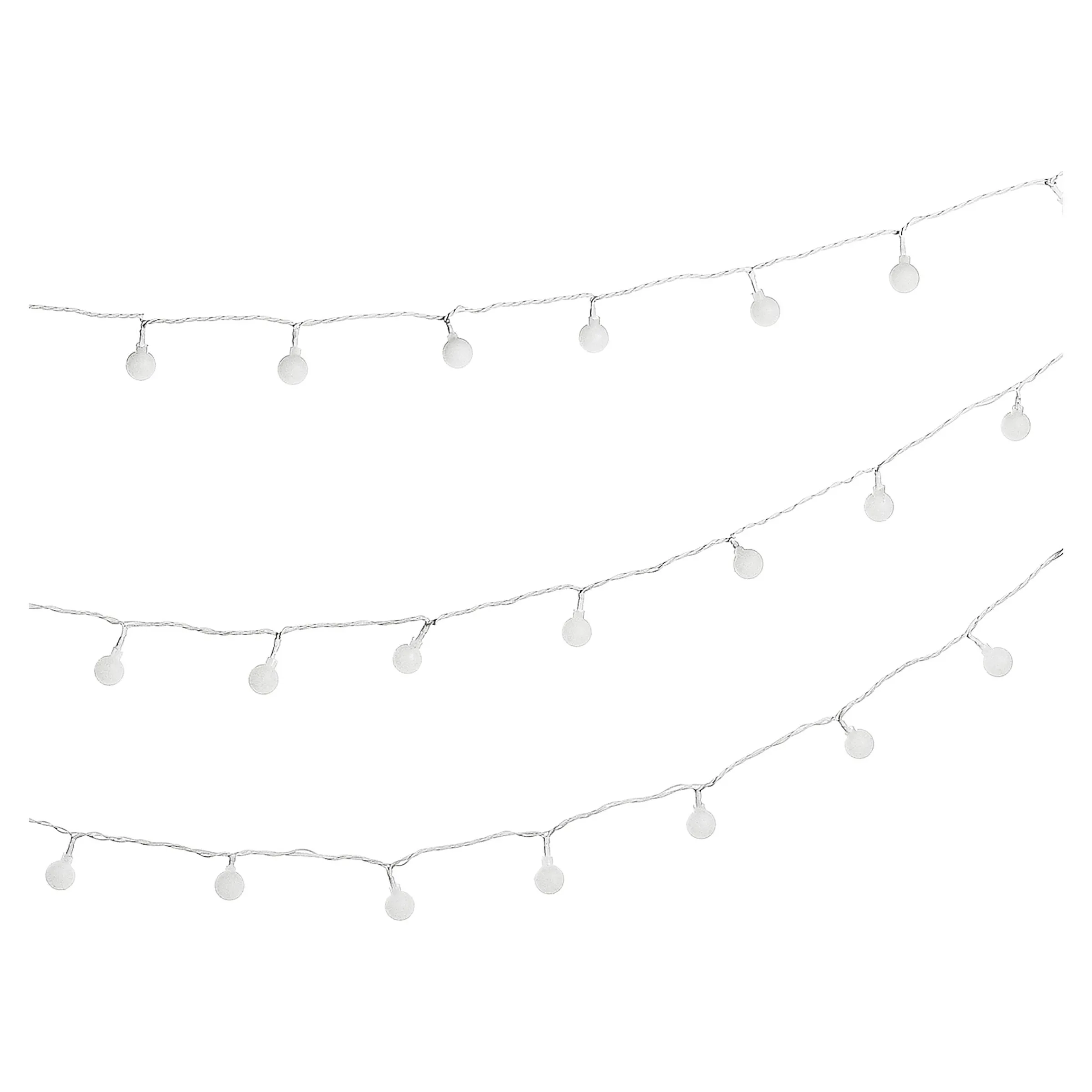 Depot Beleuchtung Für Drinnen^Outdoor-Lichterkette Mini-Schneeballe, 3-Reihig