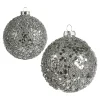 Depot Kugeln & Baumspitzen^Roundgranulat Kugel-Set Silber