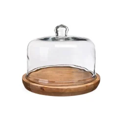 Depot Geschenkideen^Servierglocke Mit Holzteller