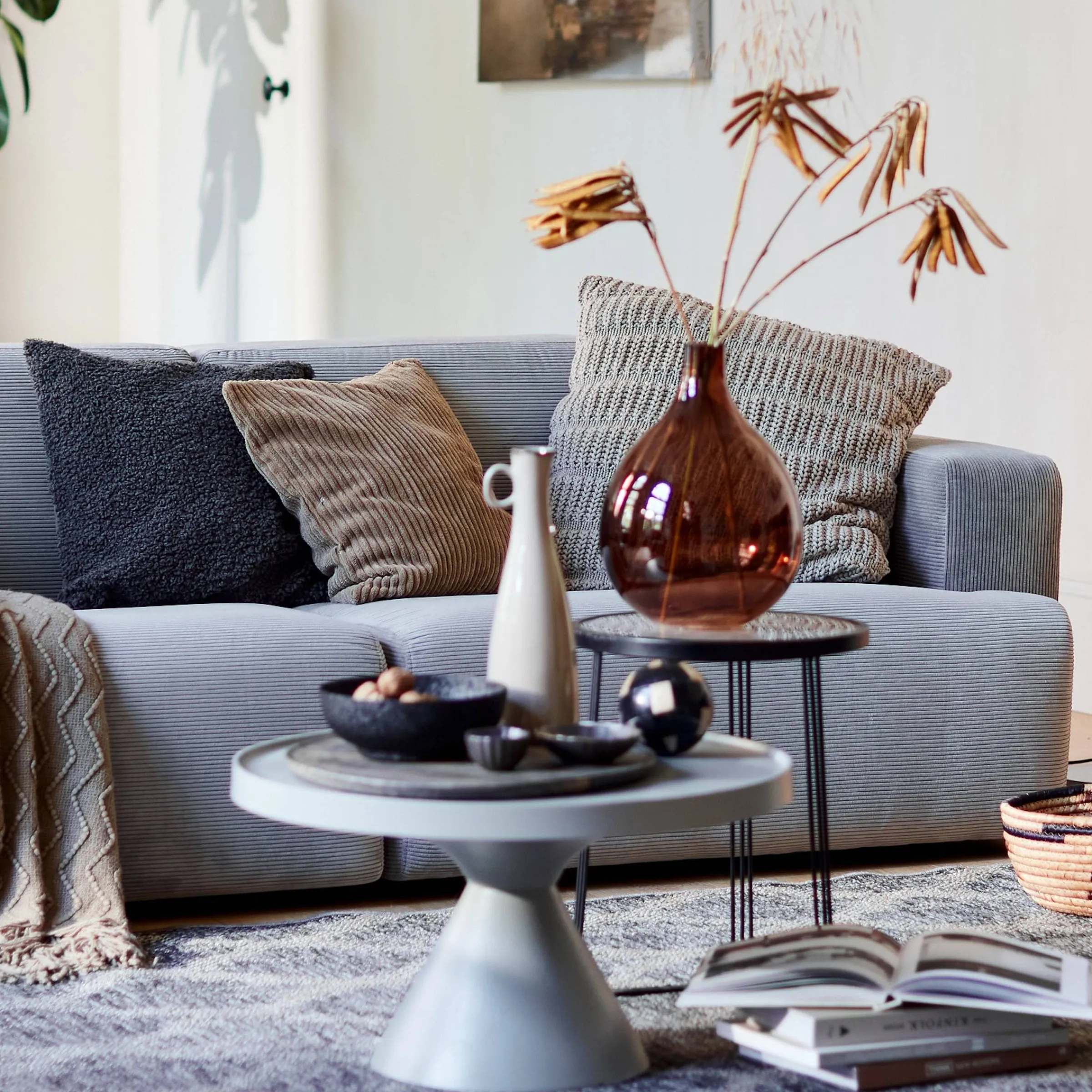 Depot Kissen^Strick-Kissenhulle Stripe