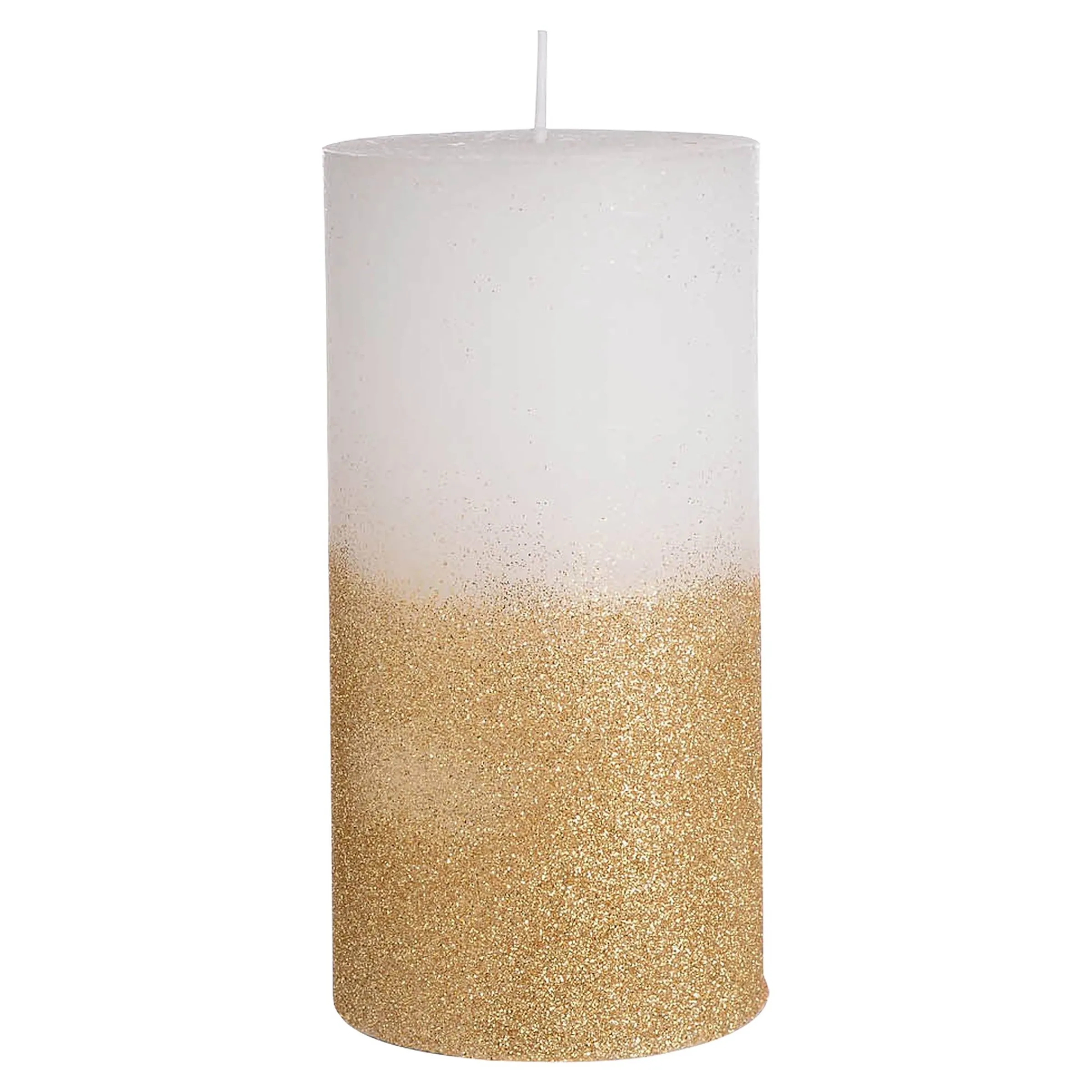 Depot Adventskerzen^Stumpenkerze Gold Glitter