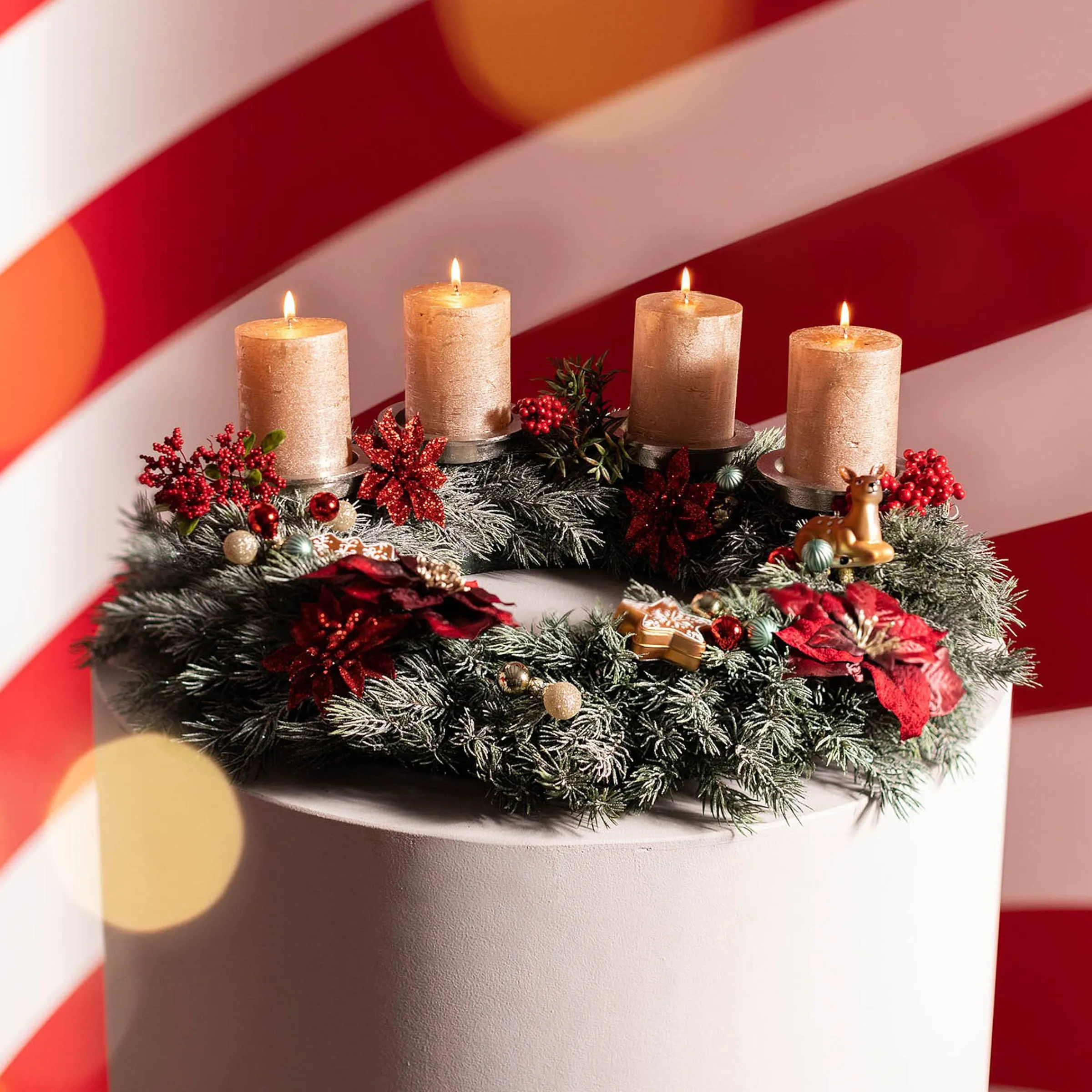 Depot Adventskerzen^Stumpenkerze Metallic Finish