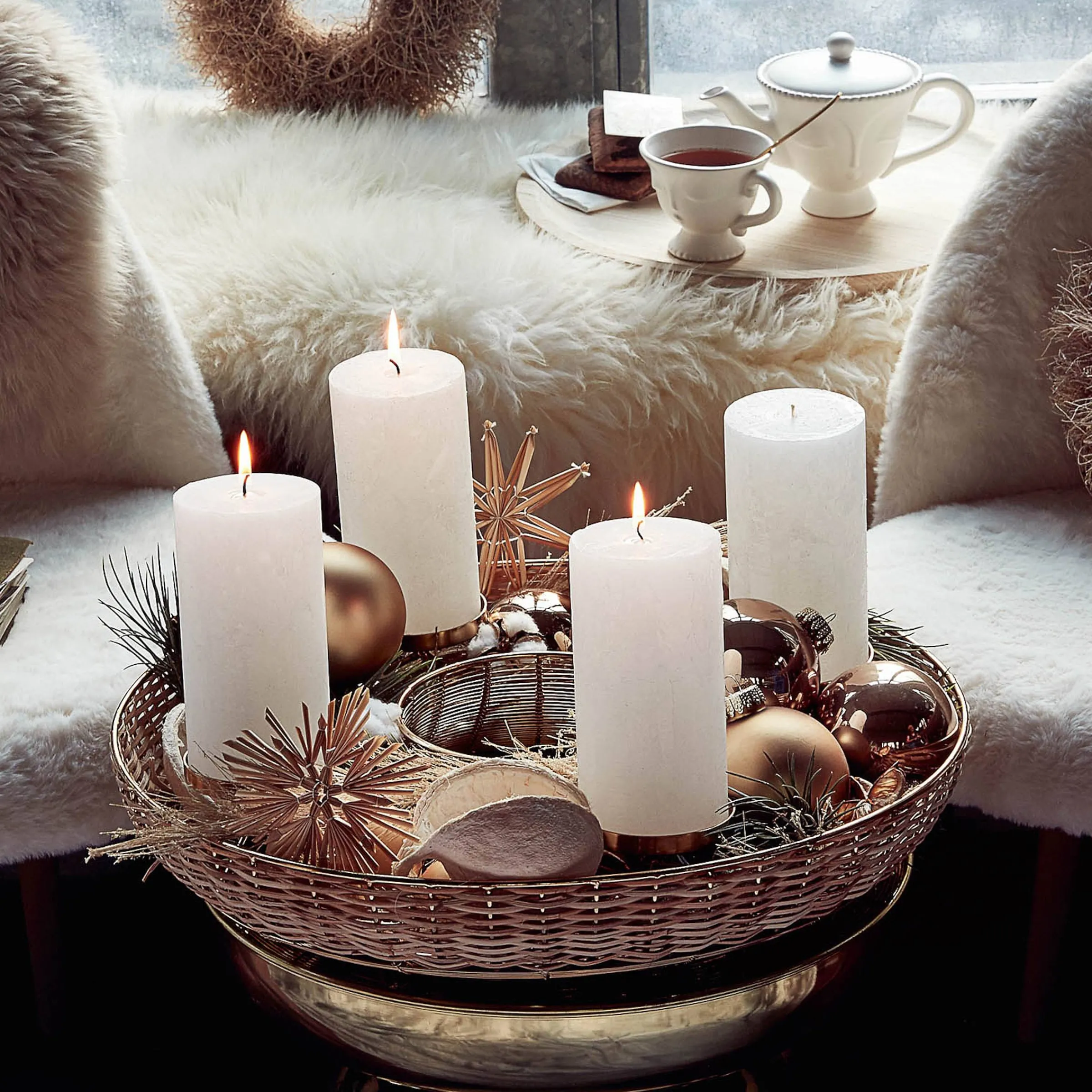Depot Adventskerzen^Stumpenkerze Rustic