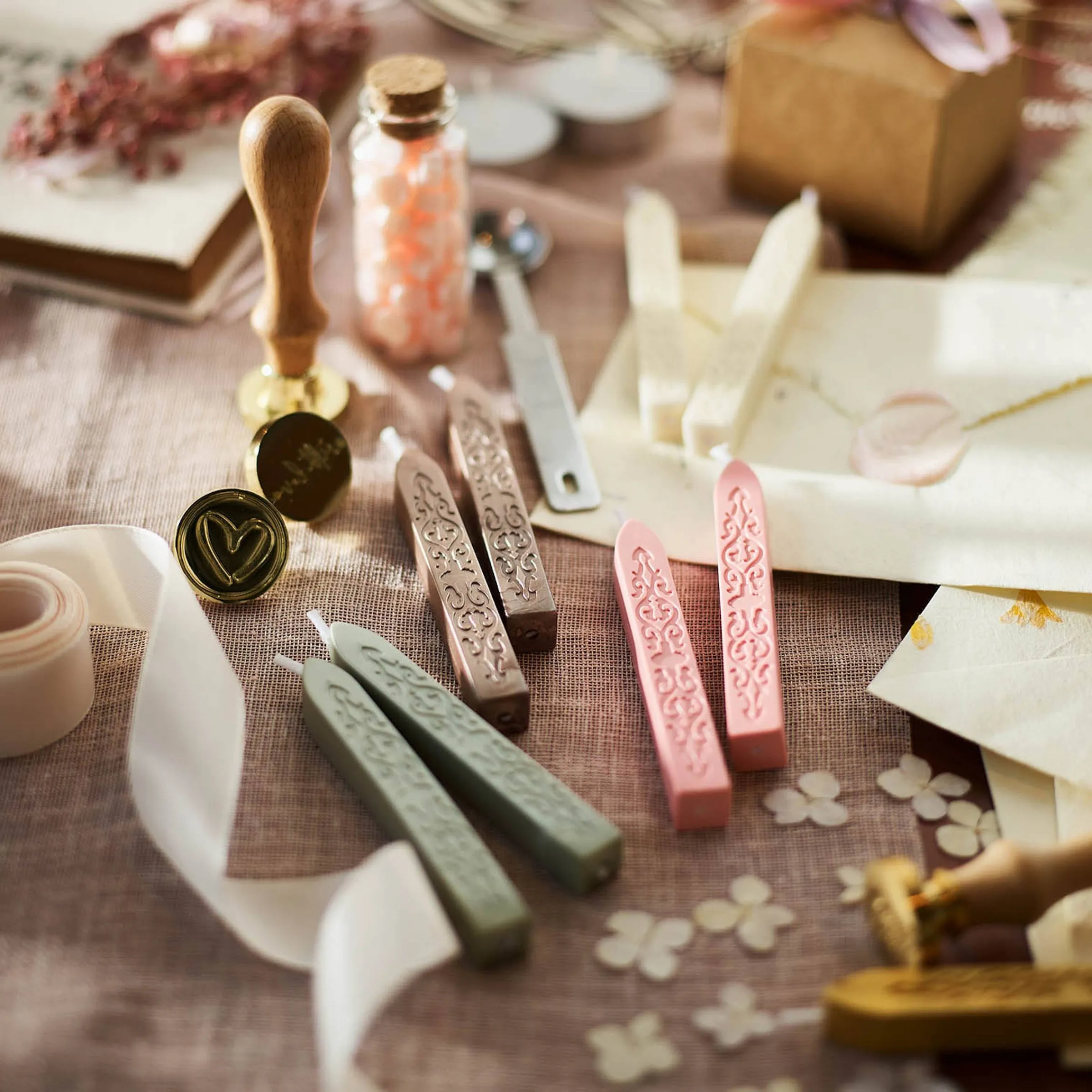 Depot Geschenkideen^Wachsstempel-Aufsatz-Set With Love
