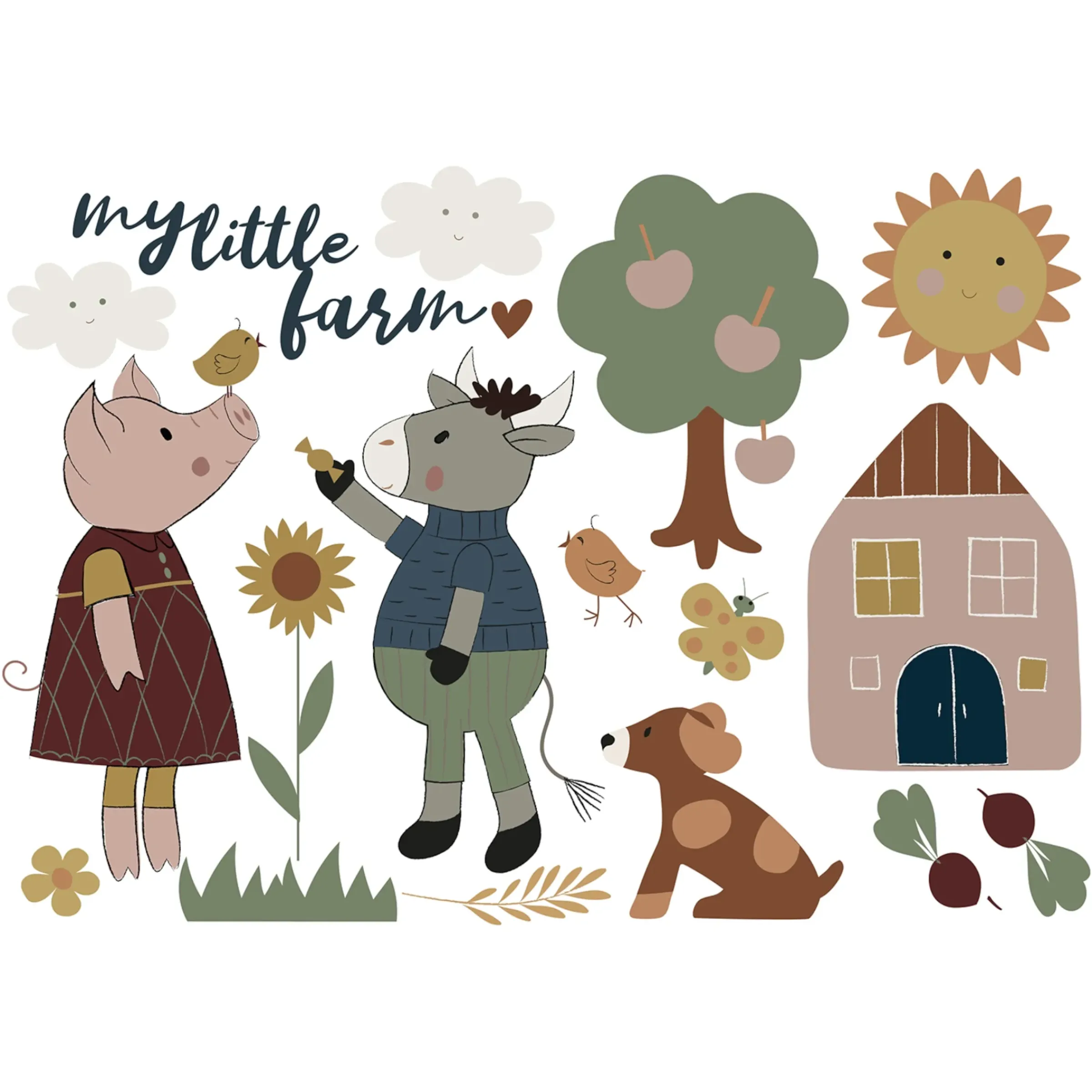 Depot Wandsticker-Bogen Little Farm> Wanddeko