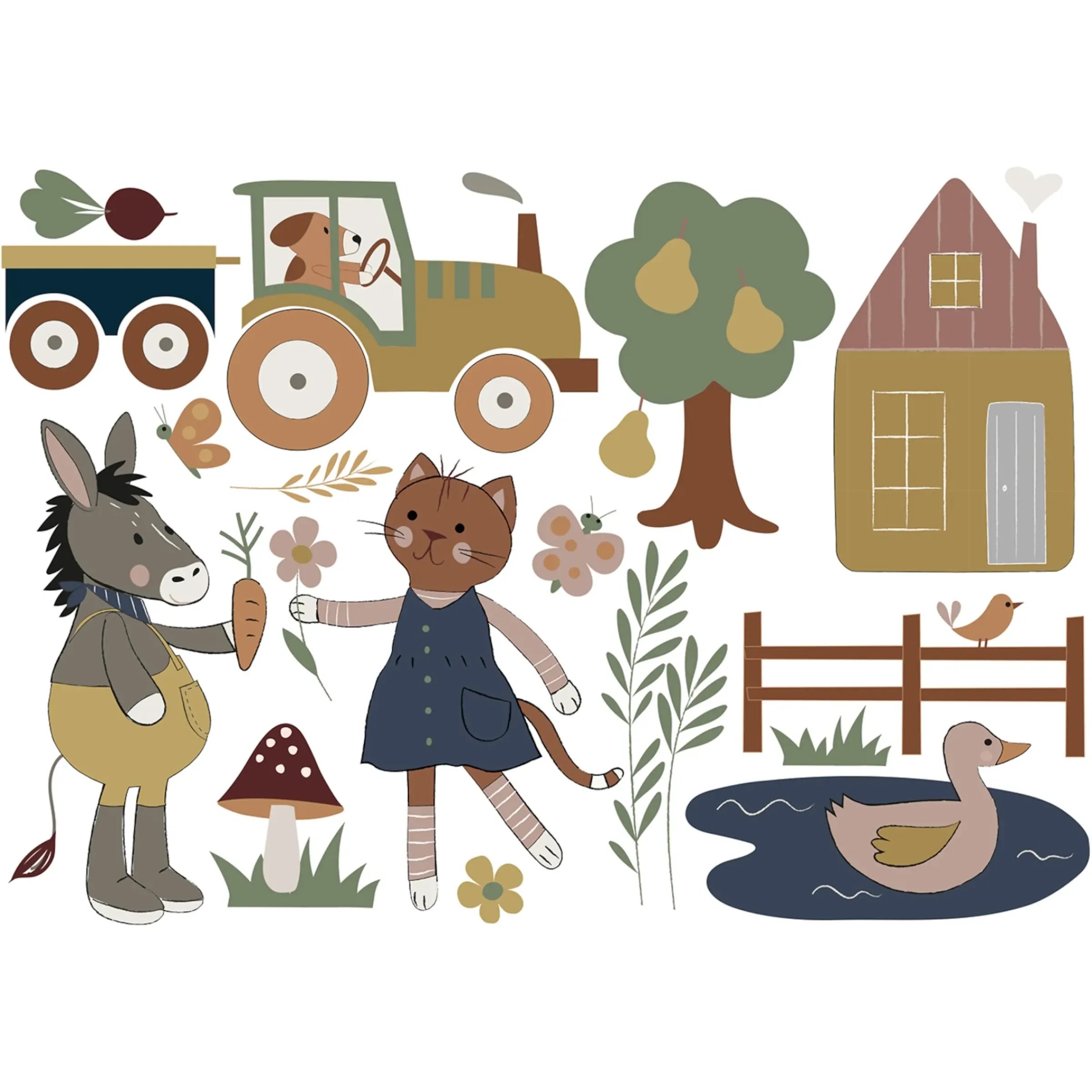 Depot Wandsticker-Bogen Little Farm> Wanddeko