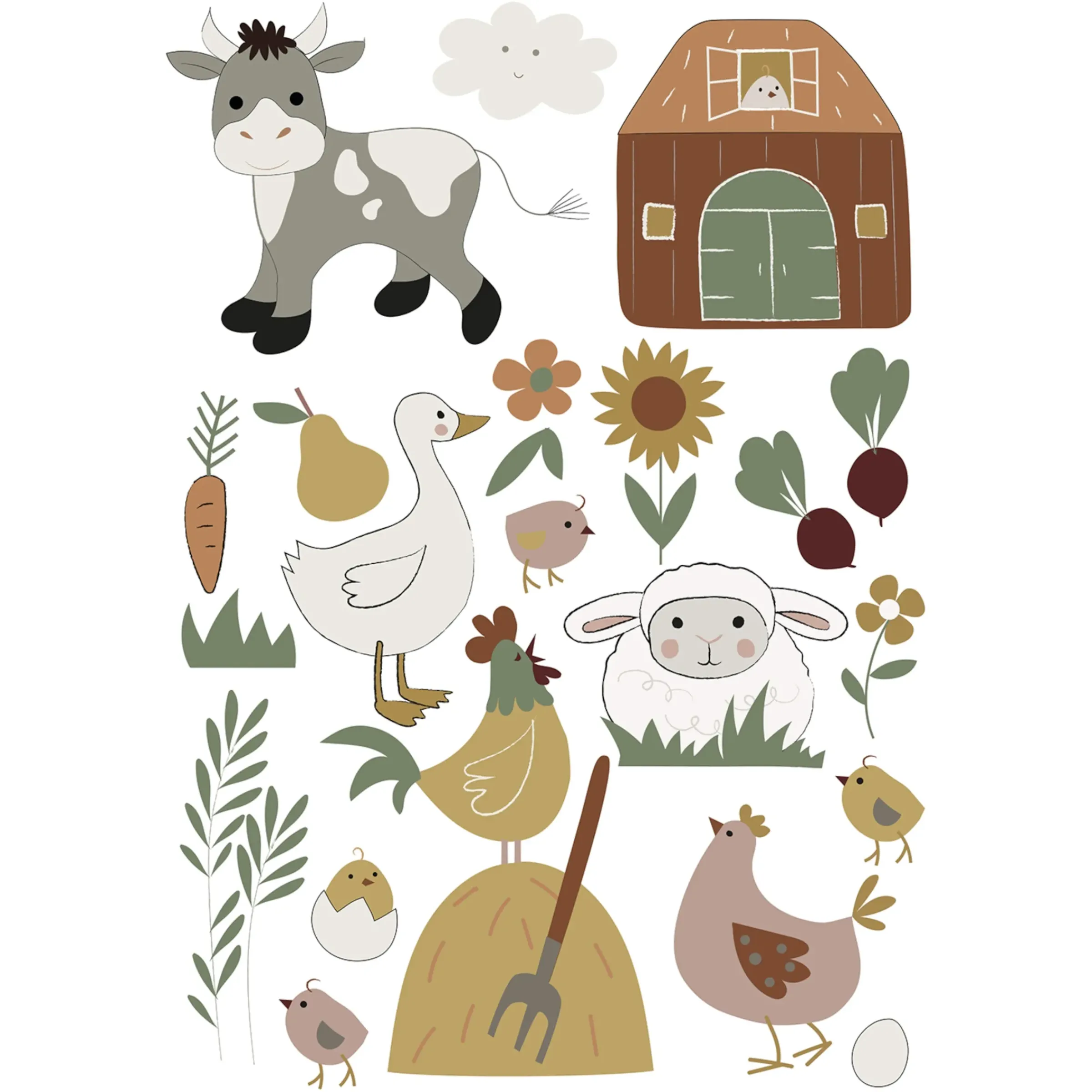 Depot Wandsticker-Bogen Little Farm> Wanddeko