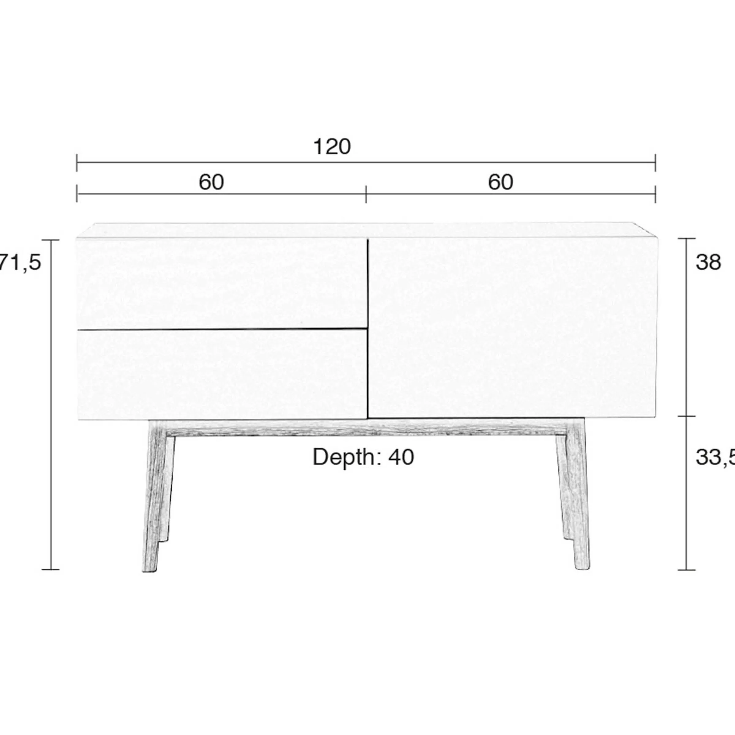 Depot Geschenkideen^Zuiver Sideboard High On Wood