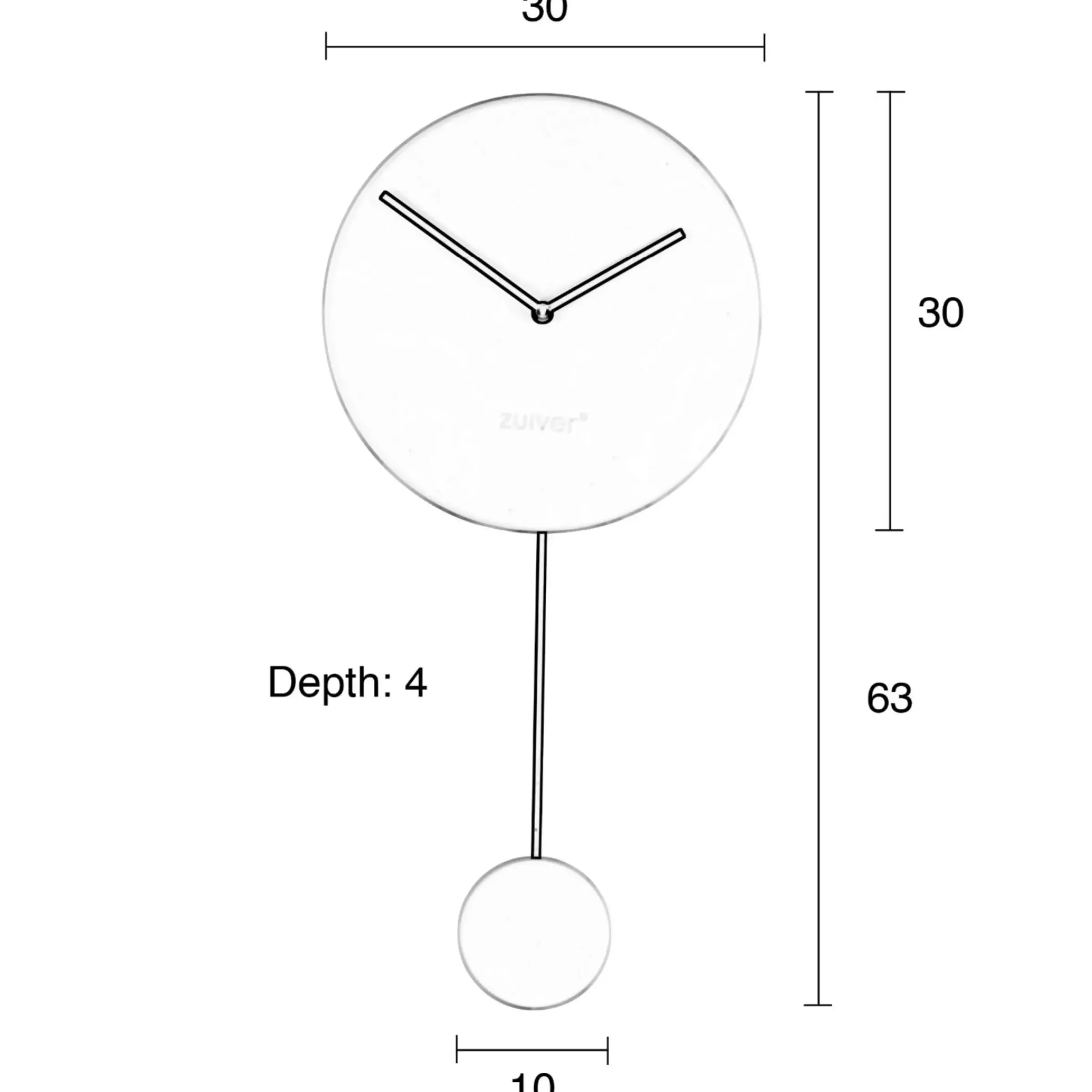 Depot Zuiver Wanduhr Minimal> Wanddeko